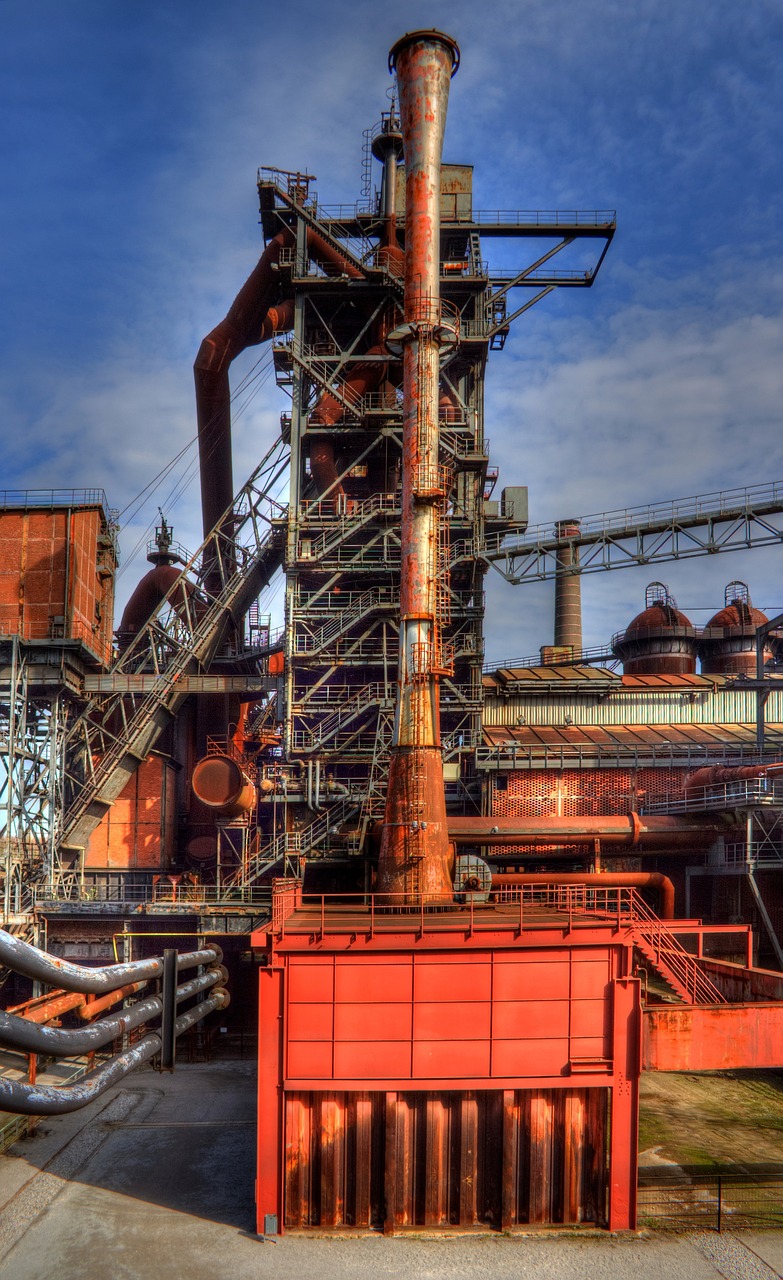 duisburg, landscape park, factory, industry, industrial park, stole, steel mill, heavy industry, architecture, abandoned, metal, building, factory building, rusty, monument, historical, places of interest, industrial plant, industrial heritage